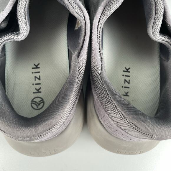 Kizik Madrid Eco Knit Women's Size 10.5 Wide Grey White Hands Free Sneakers Shoe - Picture 8 of 9